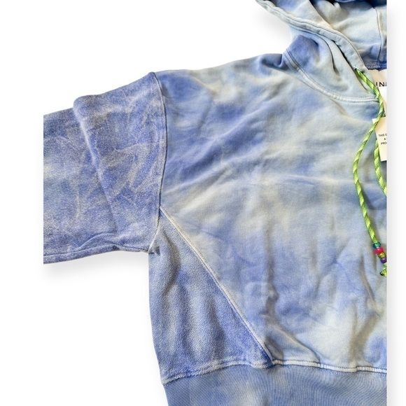 New with tag, DANNIJO Tie Dye Hoodie, Blue & White, Size M - Picture 6 of 14
